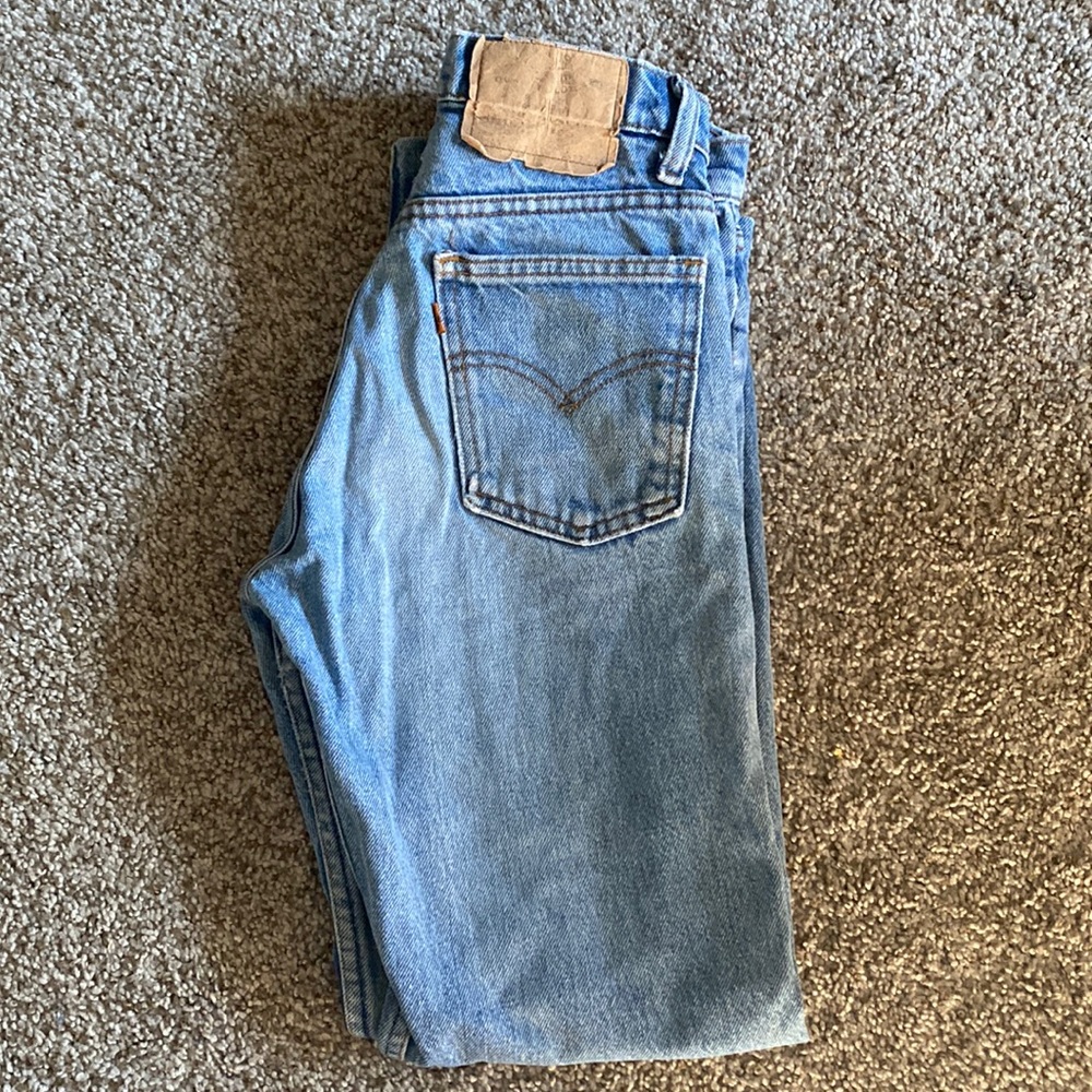 COPY - RESERVED Vintage Orange Tab Levi’s Medium Wash Boot Cut Jeans